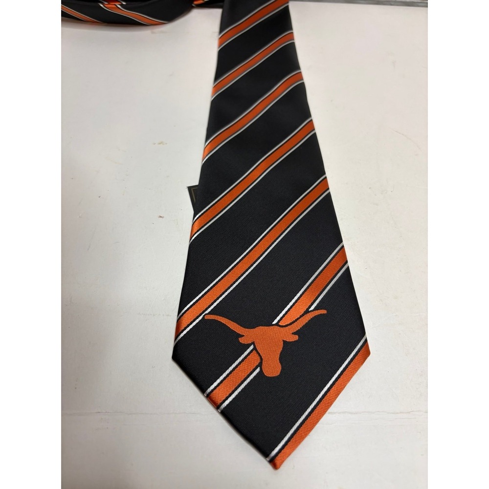 Brand New Eagles Wings University of Texas Longhorns Tie Necktie Black Orange St